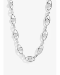 Jon Richard Silver Plated Polished Orb Chain Necklace