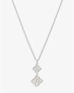 Jon Richard Silver Plated And Mother Of Pearl Clover Pendant