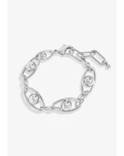 Jon Richard Silver Plated Polished Orb Chain Bracelet