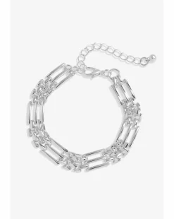 Jon Richard Silver Plated Gate Chain Bracelet