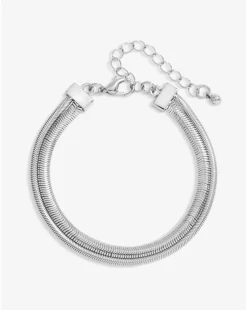 Jon Richard Silver Plated Double Row Snake Chain Bracelet