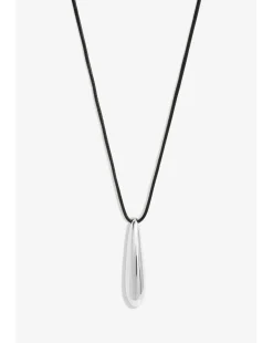 Jon Richard Silver Teardrop Cord Necklace