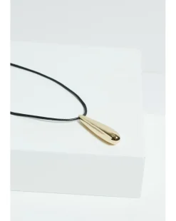 Jon Richard Silver Teardrop Cord Necklace