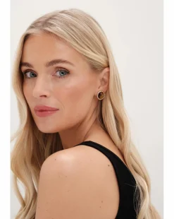 Jon Richard Tigers Eye Clip Earrings