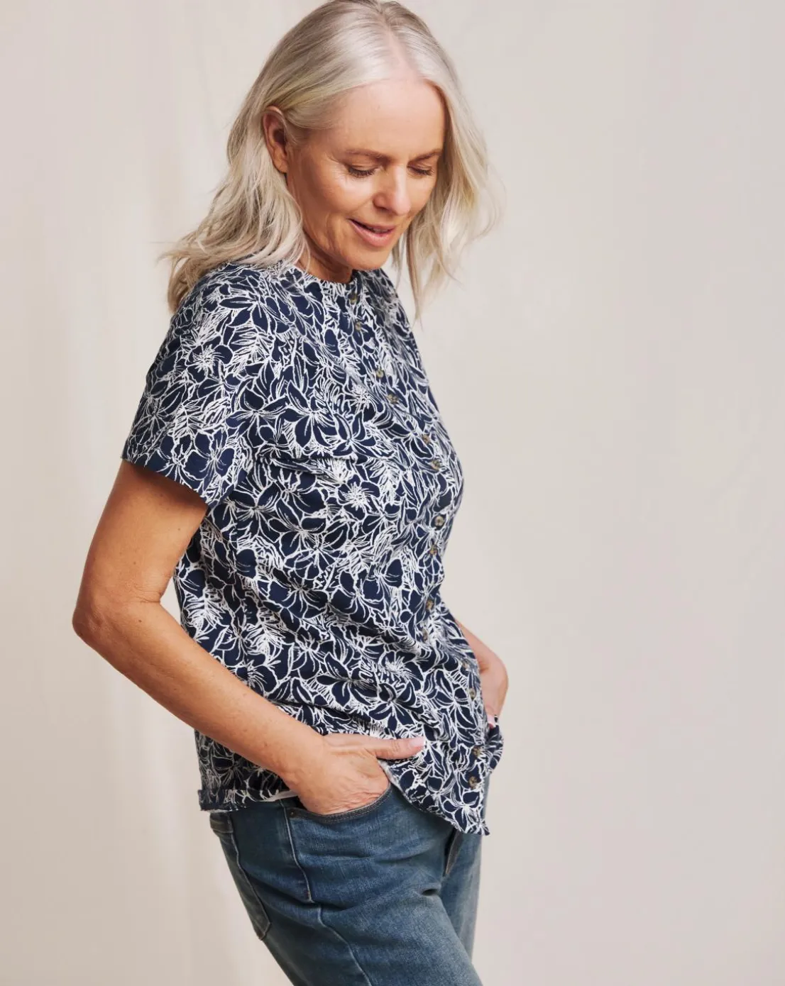 Julipa 2 Way Wear Button Down Top