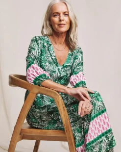 Julipa Border Print Tiered Dress