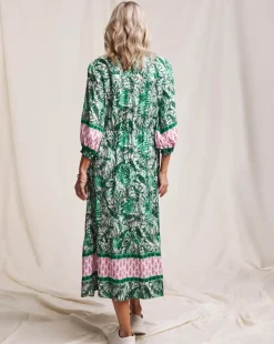 Julipa Border Print Tiered Dress
