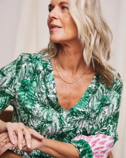 Julipa Border Print Tiered Dress