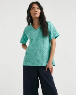 Julipa Broderie V-Neck T-Shirt