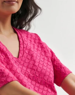 Julipa Broderie V-Neck T-Shirt