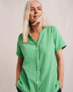 Julipa Button Cheesecloth Top