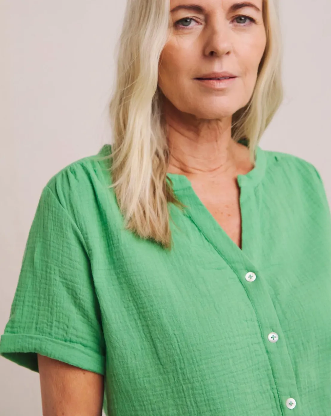 Julipa Button Cheesecloth Top