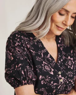 Julipa Button Down Printed Top