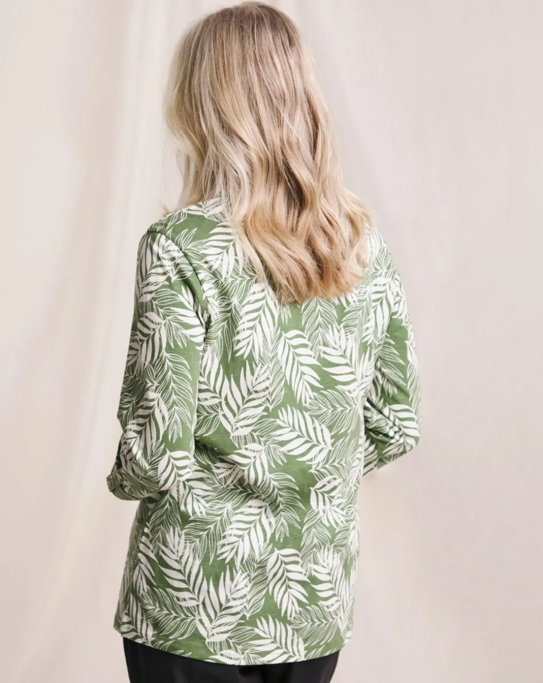 Julipa Button Front Cotton Pintuck Top