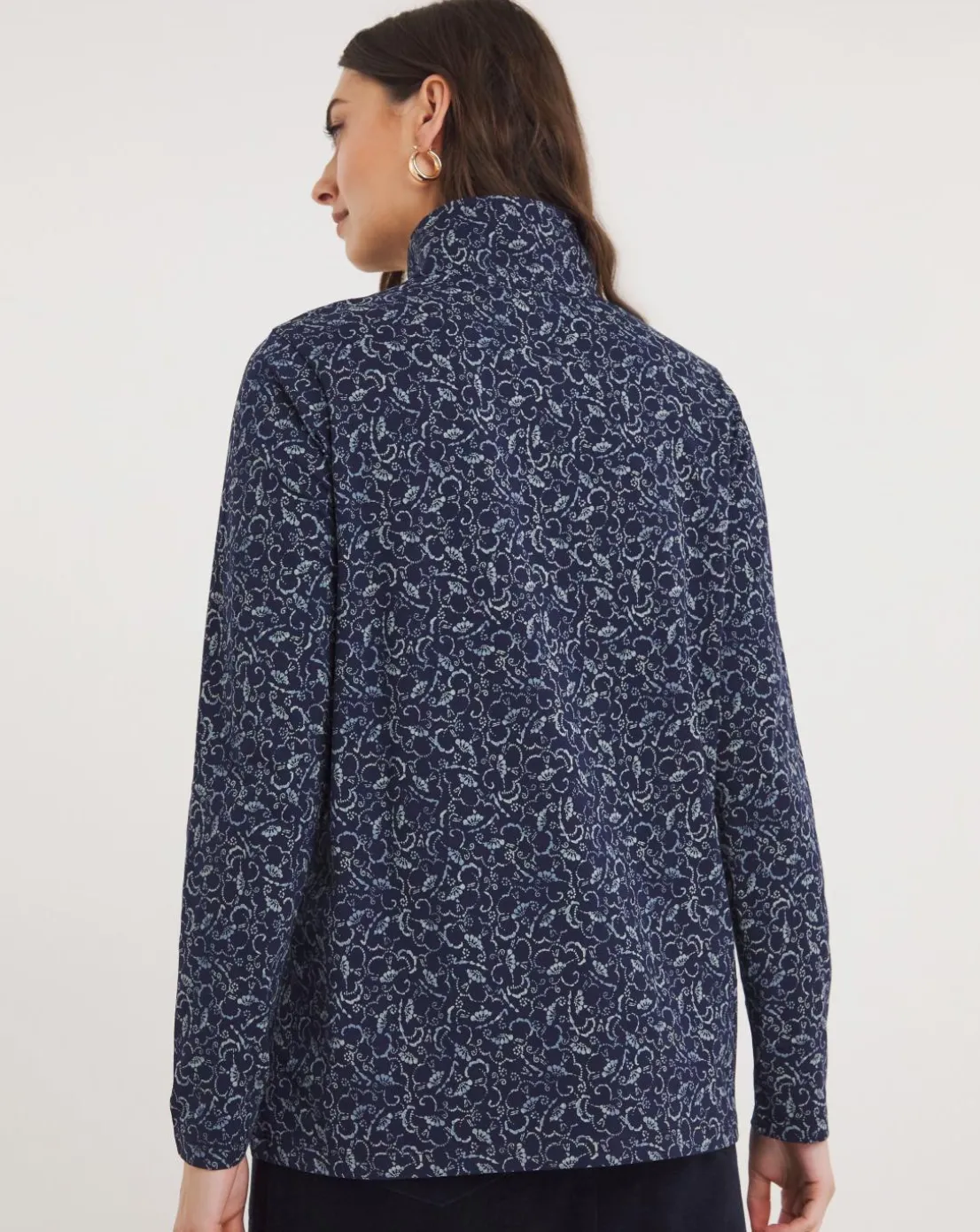 Julipa Button Funnel Neck Jersey Top