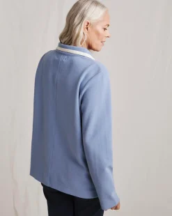 Julipa Button Neck Cotton Sweatshirt