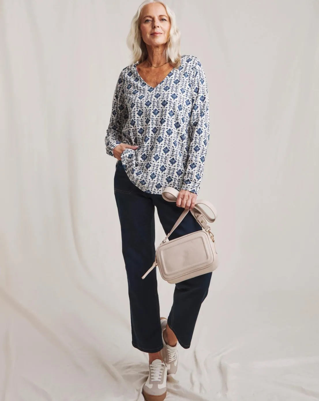 Julipa Button Shoulder Cotton T-Shirt