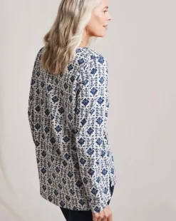 Julipa Button Shoulder Cotton T-Shirt