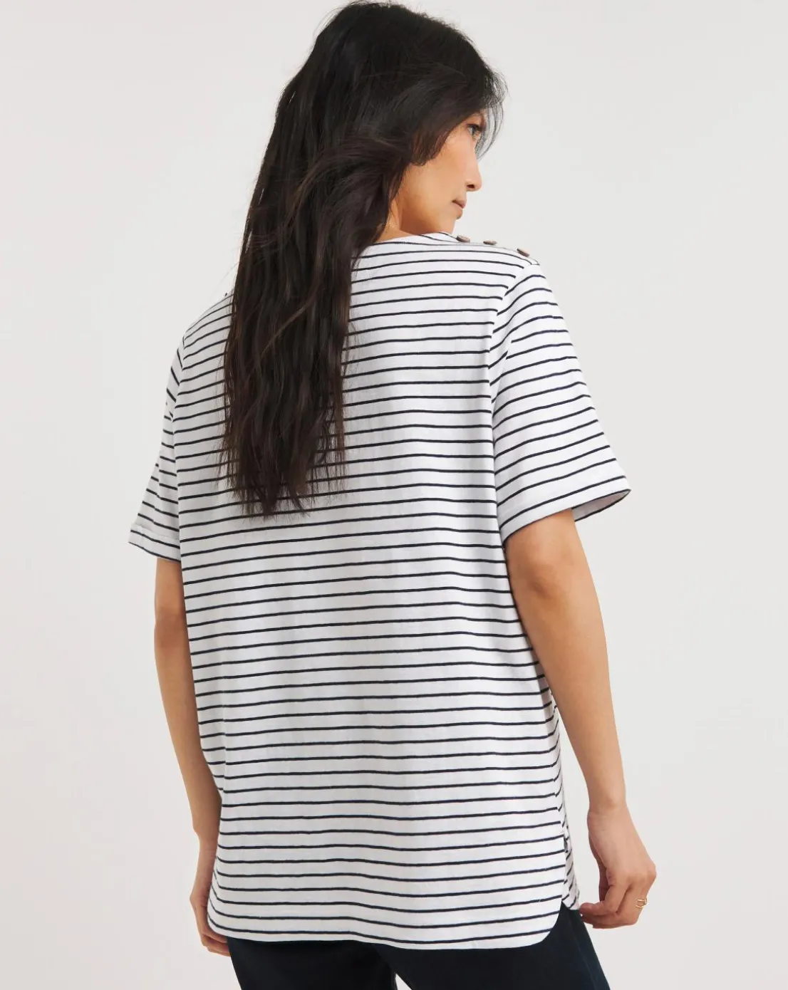 Julipa Button Shoulder T-Shirt