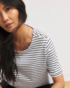 Julipa Button Shoulder T-Shirt