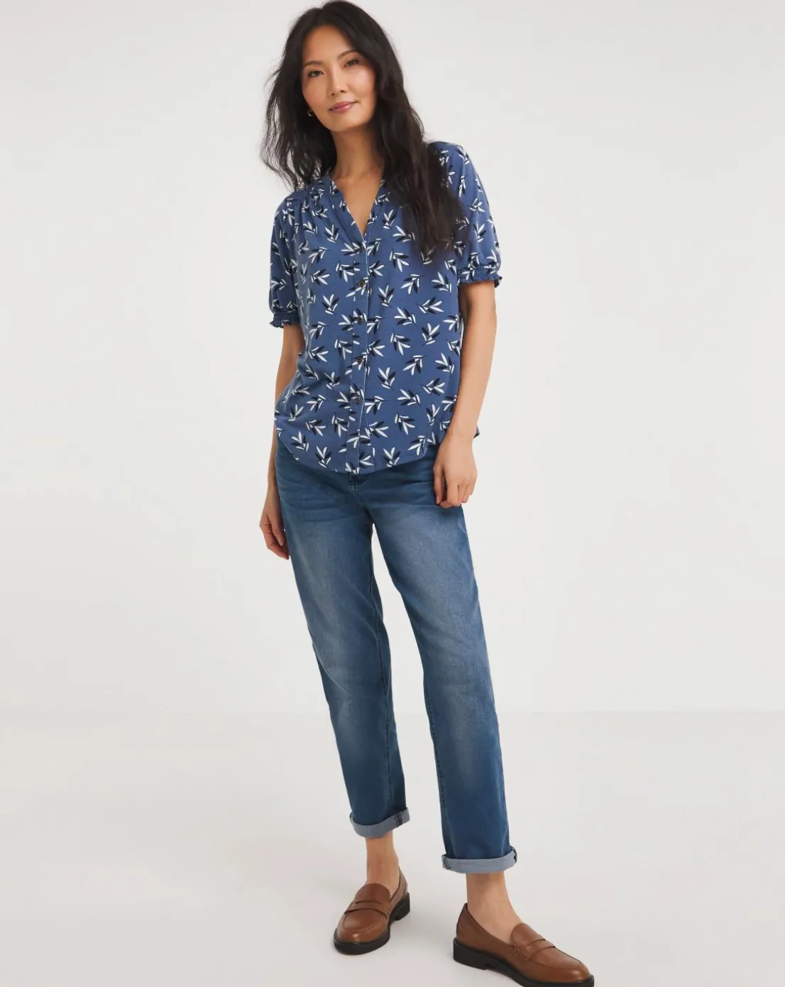 Julipa Button Through Jersey Top