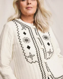 Julipa Cheesecloth Embroidered Jacket