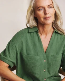 Julipa Cheesecloth Longline Shirt