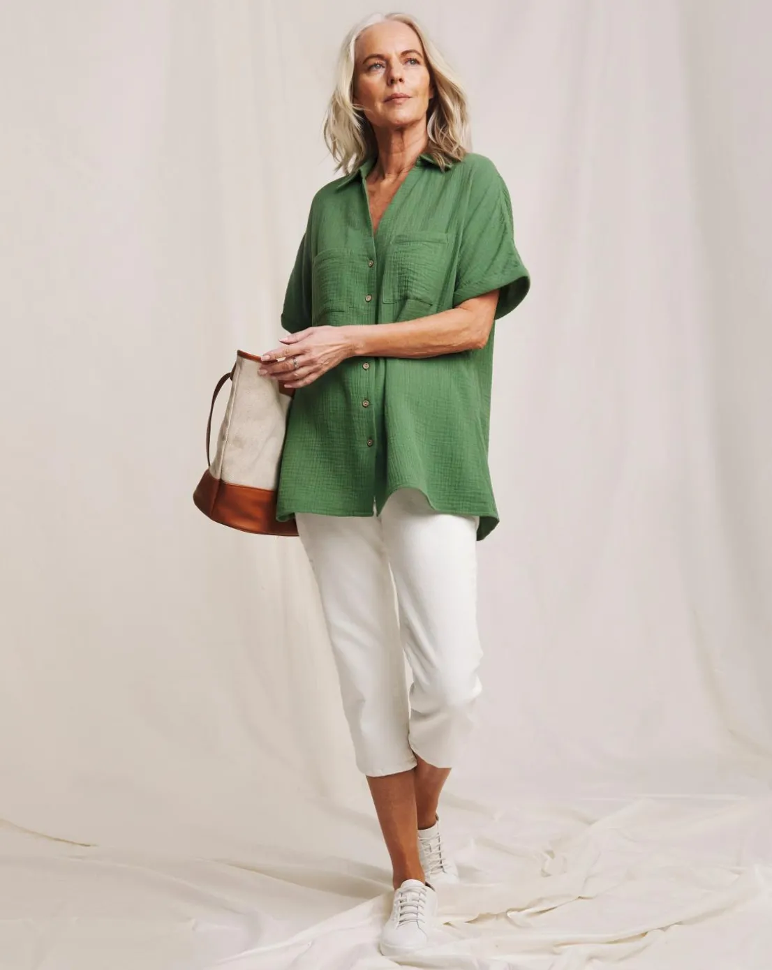 Julipa Cheesecloth Longline Shirt