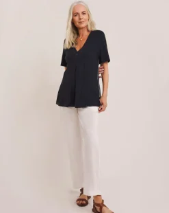 Julipa Contrast Stitch Cotton Top