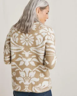 Julipa Contrast Stitch Jacquard Cardigan