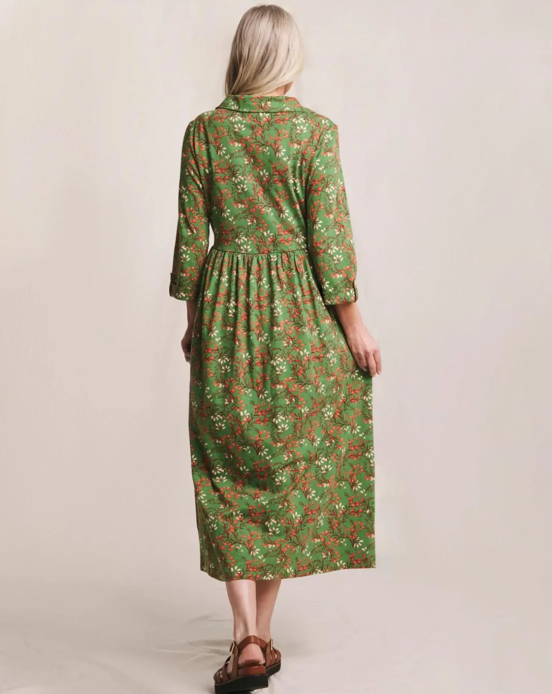 Julipa Cotton Jersey Midi Shirt Dress