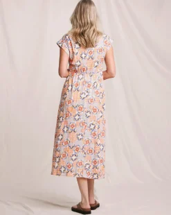 Julipa Cotton Slub Printed Midi Dress