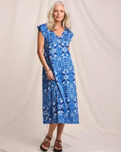Julipa Cotton Slub Printed Midi Dress