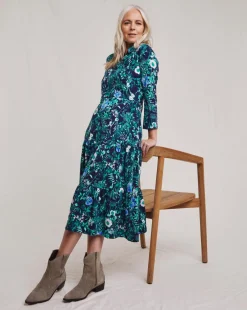 Julipa Cotton Tiered Midi Dress