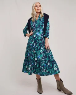 Julipa Cotton Tiered Midi Dress