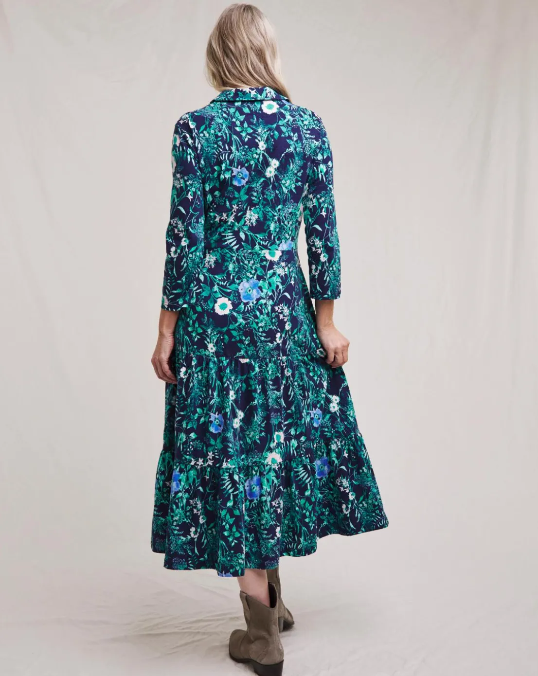 Julipa Cotton Tiered Midi Dress