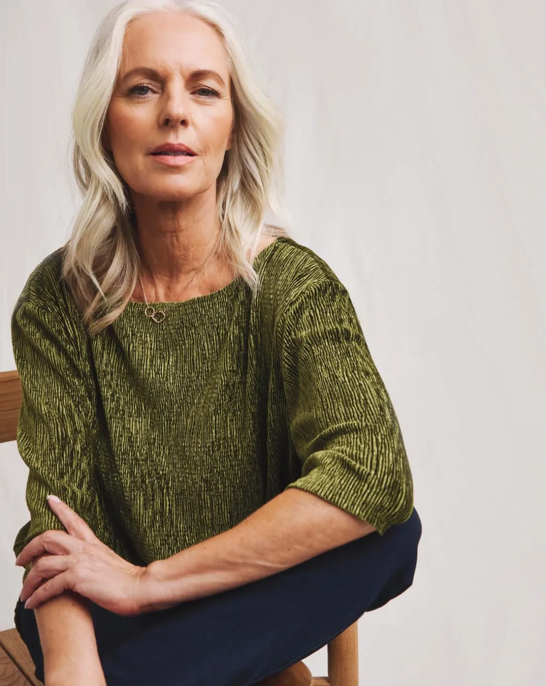 Julipa Crinkle Velour Longline Top