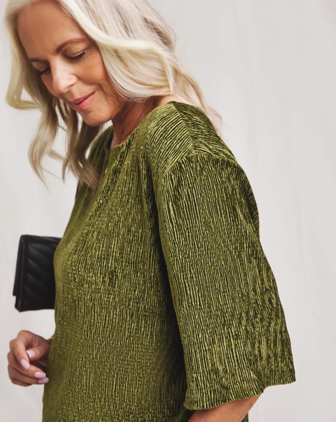 Julipa Crinkle Velour Longline Top