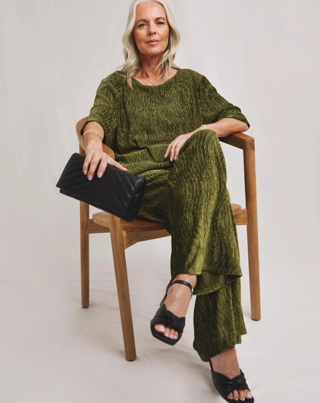 Julipa Crinkle Velour Longline Top