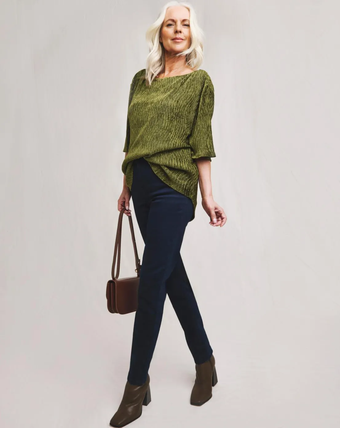 Julipa Crinkle Velour Longline Top