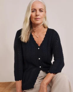 Julipa Crochet Button Down Cardigan