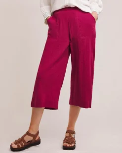 Julipa Cropped Cheesecloth Trousers