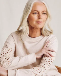 Julipa Cut Out Broderie Sweatshirt