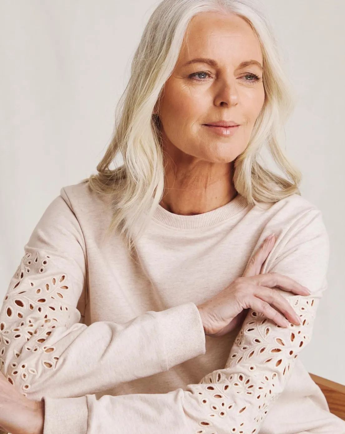 Julipa Cut Out Broderie Sweatshirt