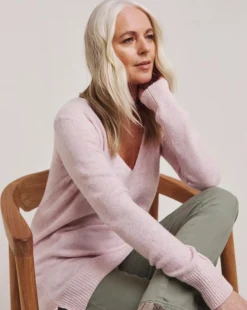 Julipa Deep V Soft Wool Longline Jumper