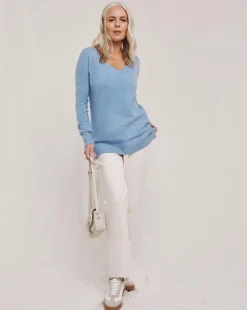 Julipa Deep V Soft Wool Longline Jumper