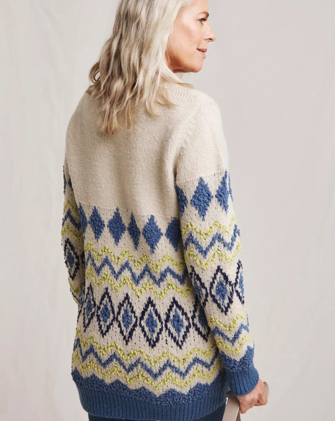 Julipa Diamond Popcorn Knit Jumper