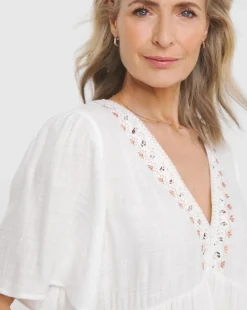 Julipa Embroidered Cotton Blouse