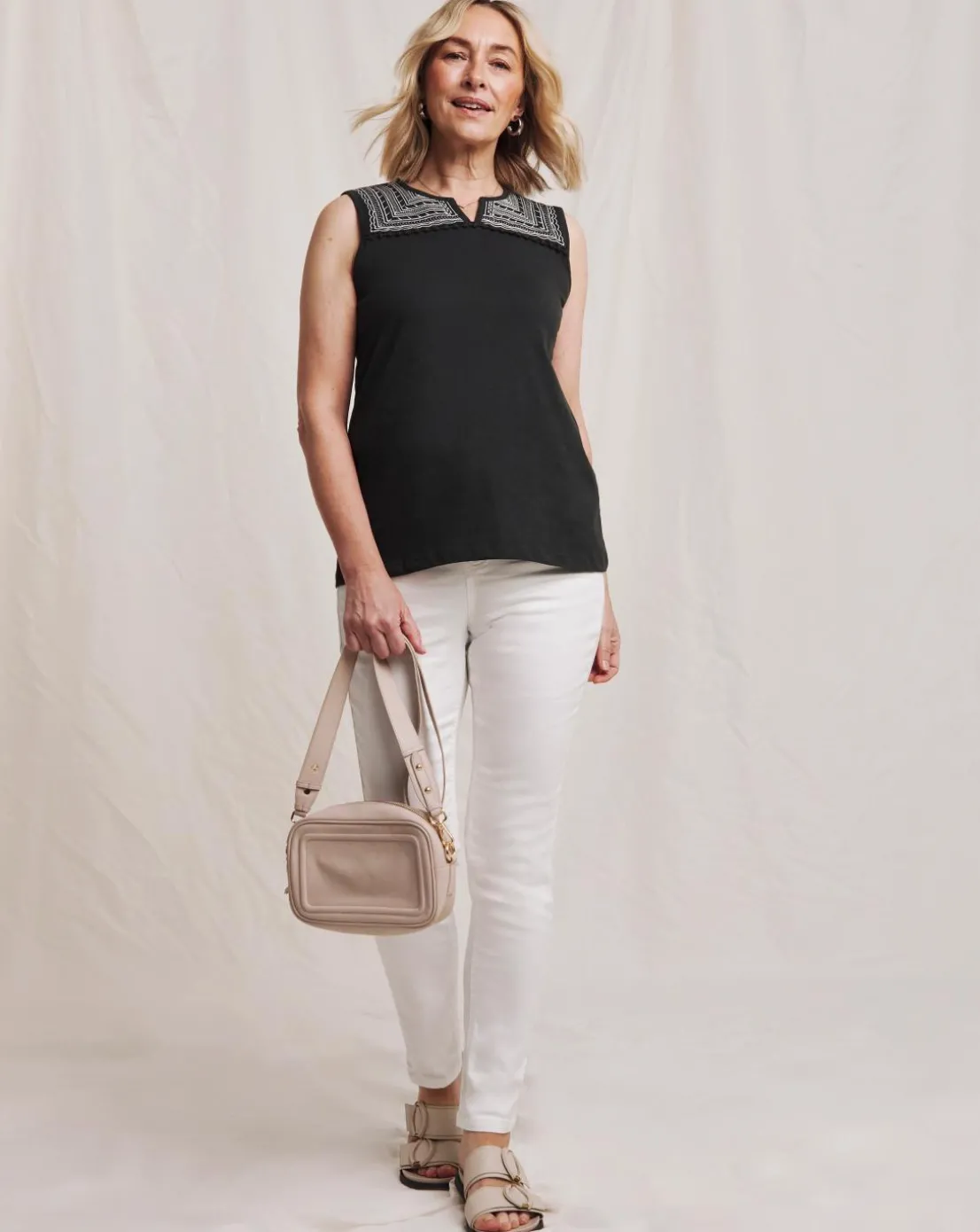 Julipa Embroidered Jersey Vest