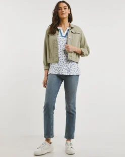 Julipa Lace Notch Neck Top